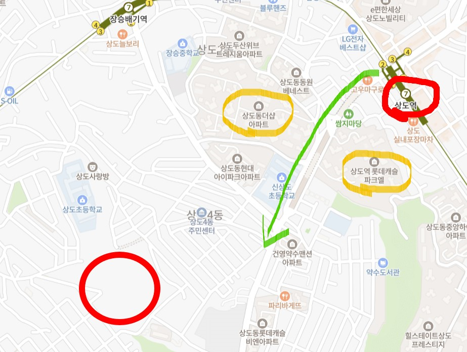 상도 푸르지오 클라베뉴 입지