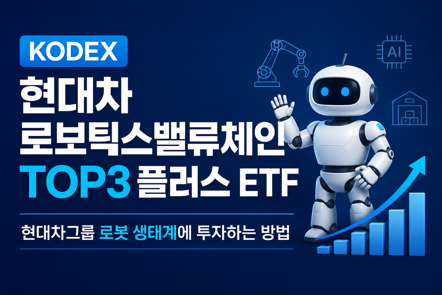 KODEX 현대차로보틱스밸류체인TOP3플러스 ETF 완벽 분석! 현대차 AI 로봇 시대에 투자하는 방법