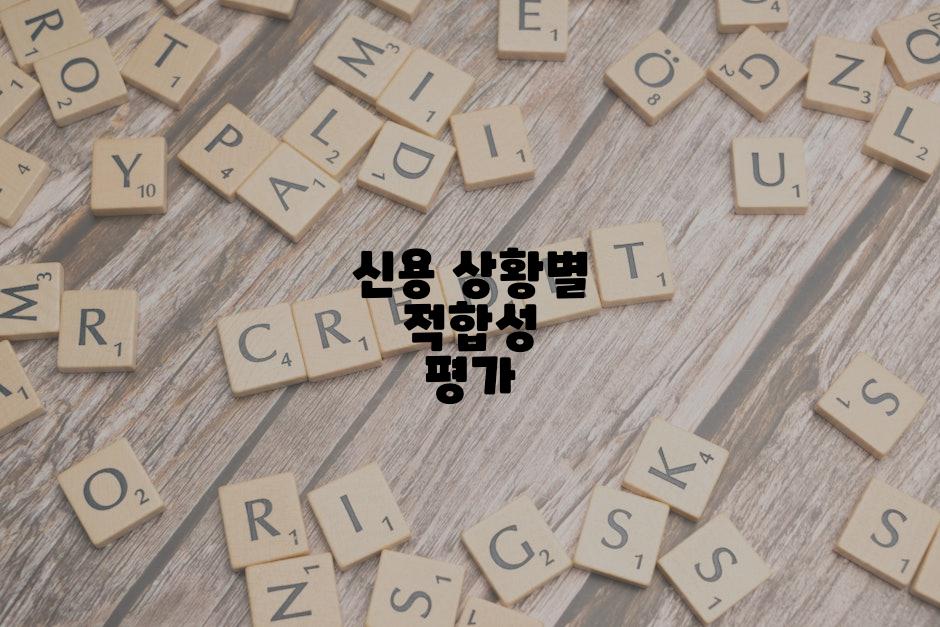 신용 상황별 적합성 평가