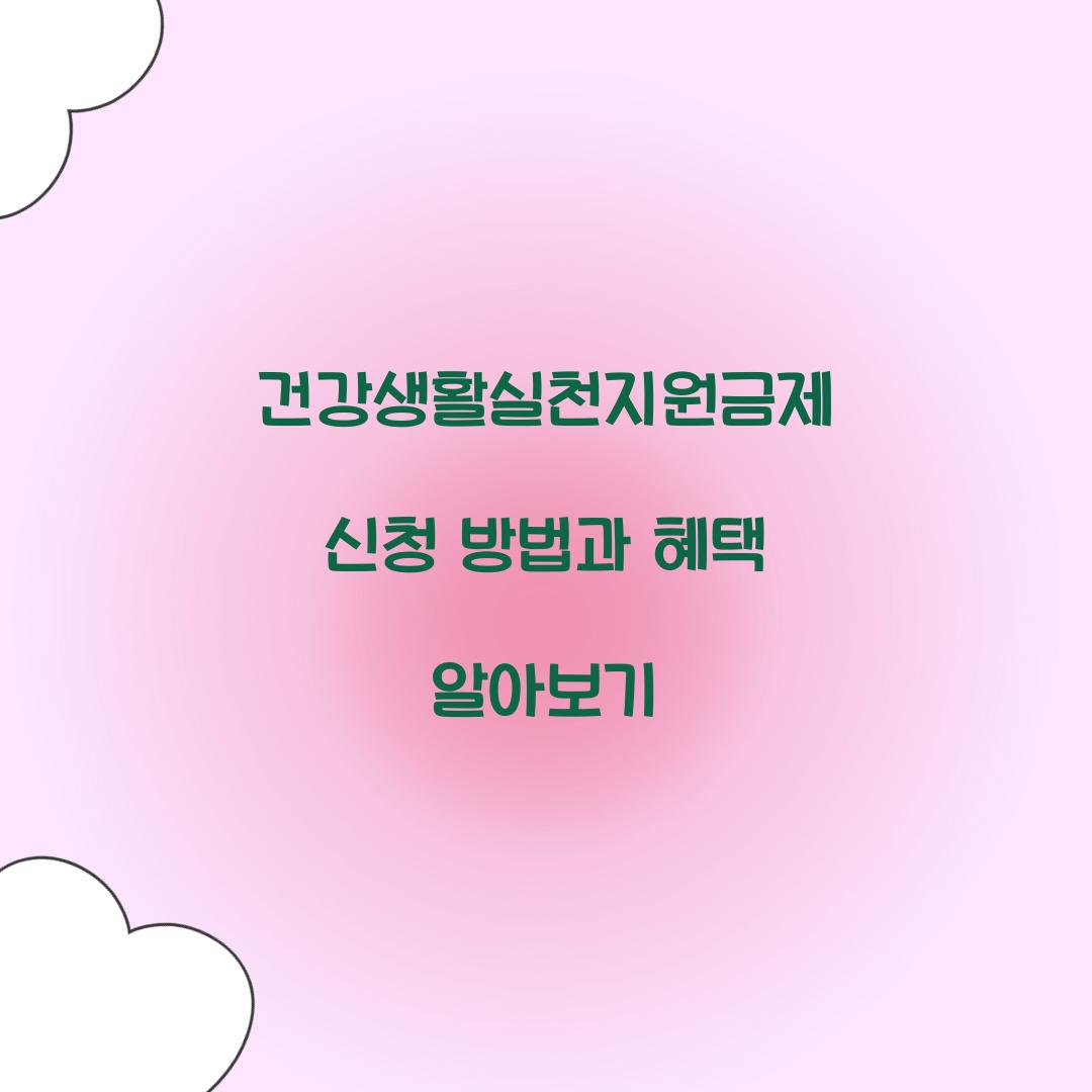 건강생활실천지원금제 신청