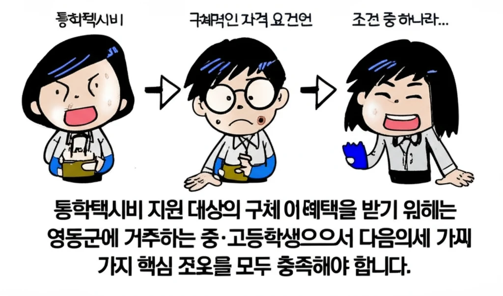 2025 영동군 통학택시비 지원 자격..