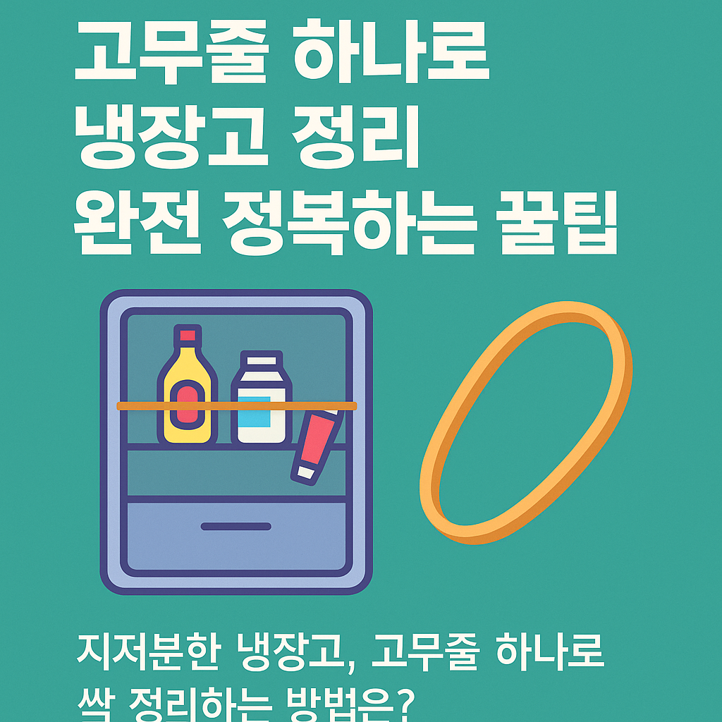 고무줄 하나로 냉장고 정리 완전 정복하는 꿀팁