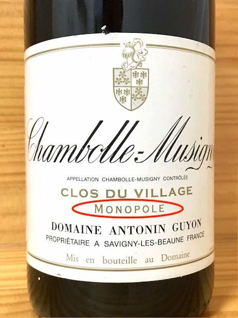 Domaine Antonin Guyon Chambolle-Musigny Clos du Village Monopole 2013
