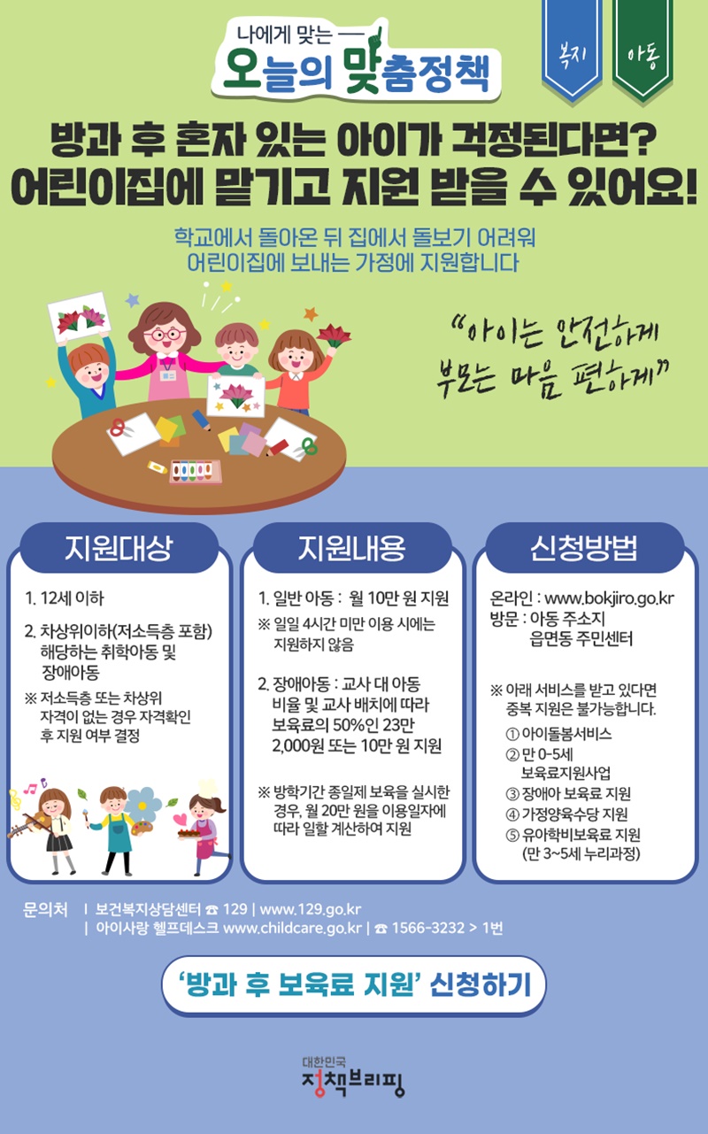 장애아보육료 지원