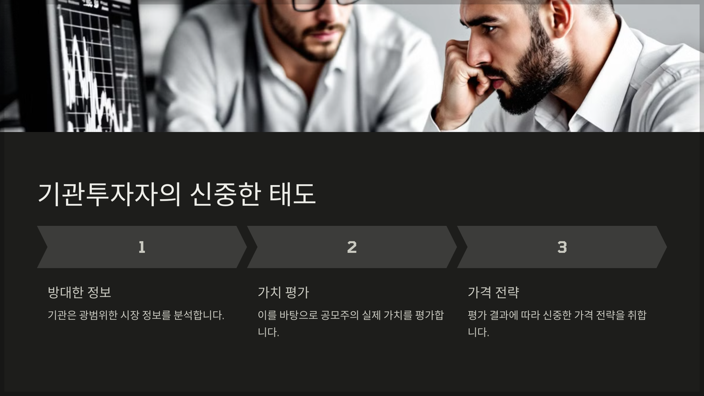 기관투자자의 신중한 태도