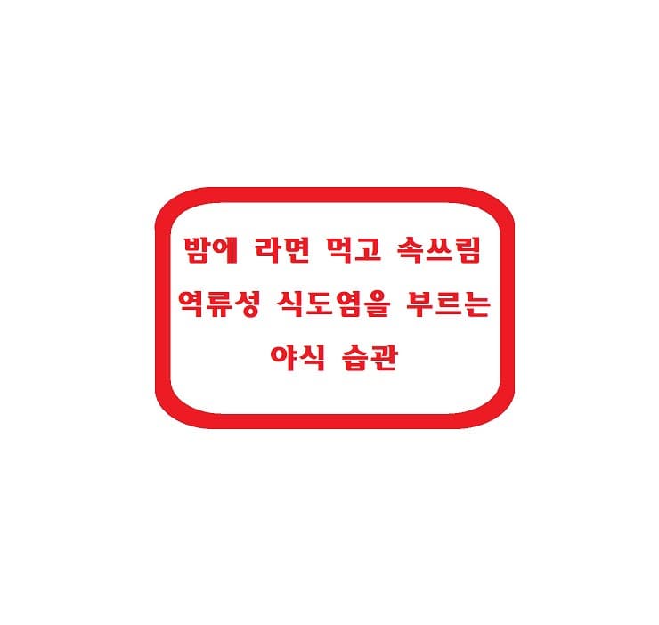 밤에 라면 먹고 속쓰림? 역류성 식도염을 부르는 야식 습관