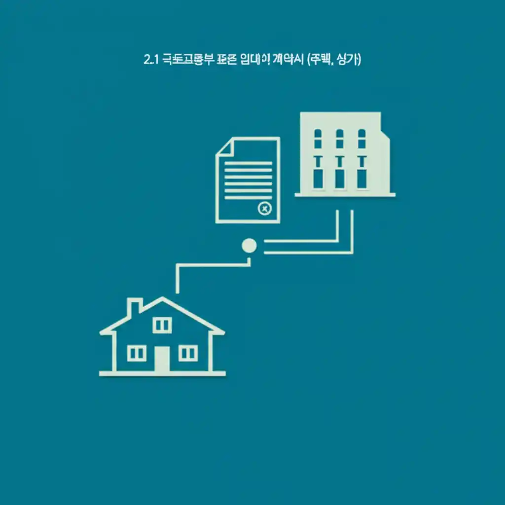 국토교통부 표준 주택 및 상가 임대차 계약서 무료 양식 샘플 이미지