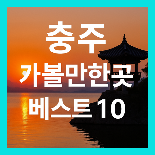충주 가볼만한곳 베스트10