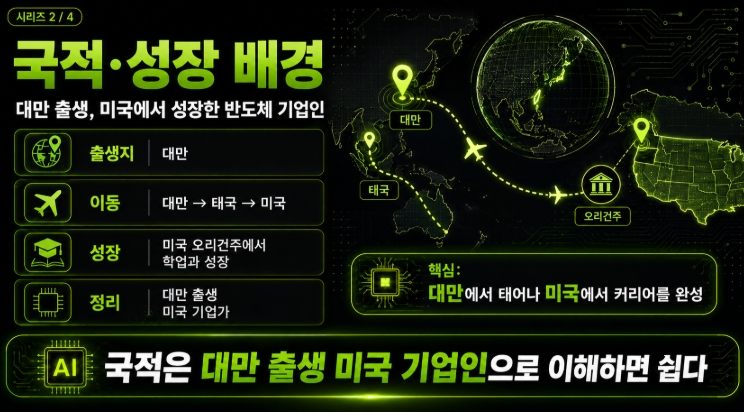 젠슨 황 국적&middot;프로필&middot;가족 총정리