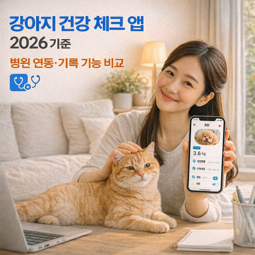 강아지 건강 체크 앱 2026 기준 | 병원 연동·기록 기능 비교