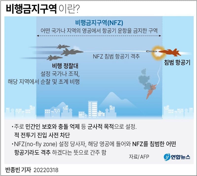 우크라이나 전쟁 이슈 '비행금지구역(NFZ)'이란 VIDEO:Ukraine under attack: War-hit President Zelensky appeals for no-fly zone