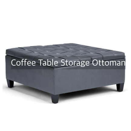 Coffee Table Storage Ottoman