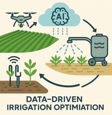 데이터 기반 관수 최적화를 표현한 인포그래픽