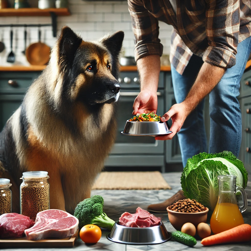 셰퍼드-대형견-식단-관리-영양-밥그릇