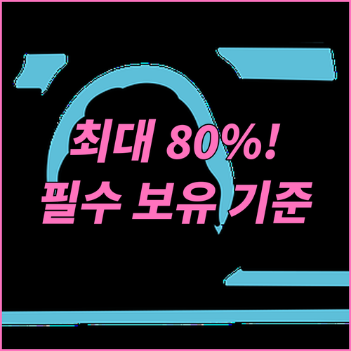 1세대 1주택 장특공제 최대 80% ..