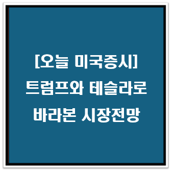 [오늘 미국 증시] 트럼프와 테슬라로 바라본 시장전망