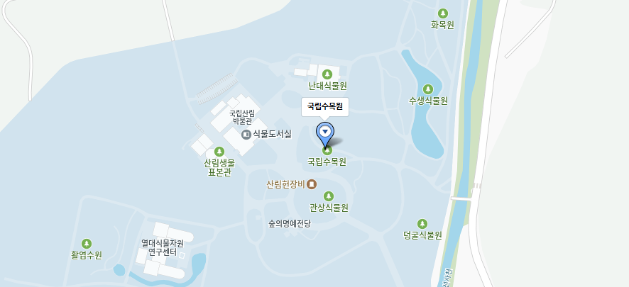 국립수목원 지도