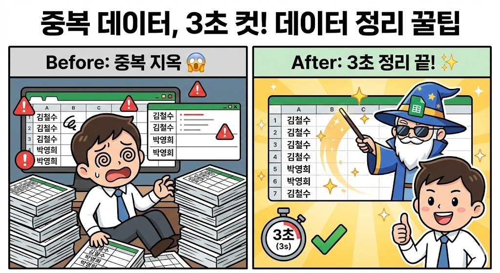 중복 데이터 3초 만에 찾고 제거하는 방법
