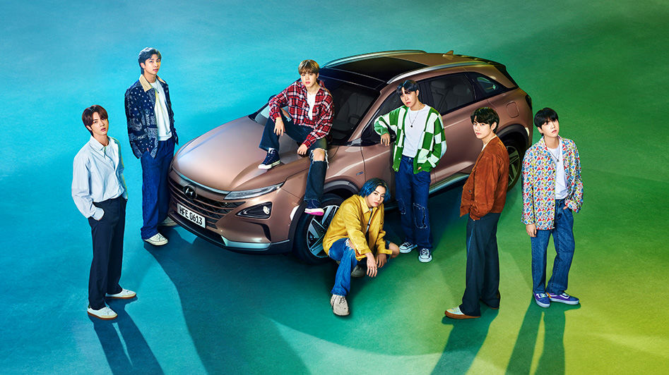 멋진 bts 형님들이 넥소 수소전기차 모델을 하다니!! 사진 출처 현대차 홈페이지