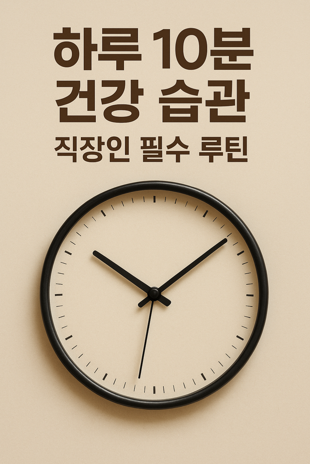 하루 10분 건강 습관 만들기 직장인 필수 루틴