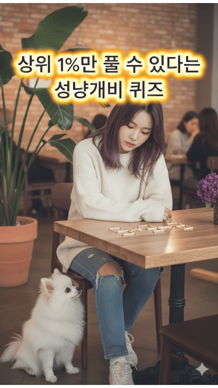 ［ 성냥개비 퀴즈 3］유튜브 쇼츠 스틸 이미지&amp;#44; 출처: 유튜브 채널 @autumn-pond (가을연못) 