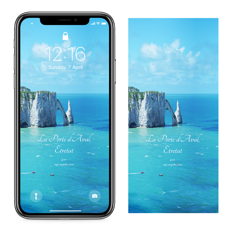 10 에트르타 절벽 사진 C - La Porte d'Aval, &Eacute;tretat 아이폰풍경배경화면
