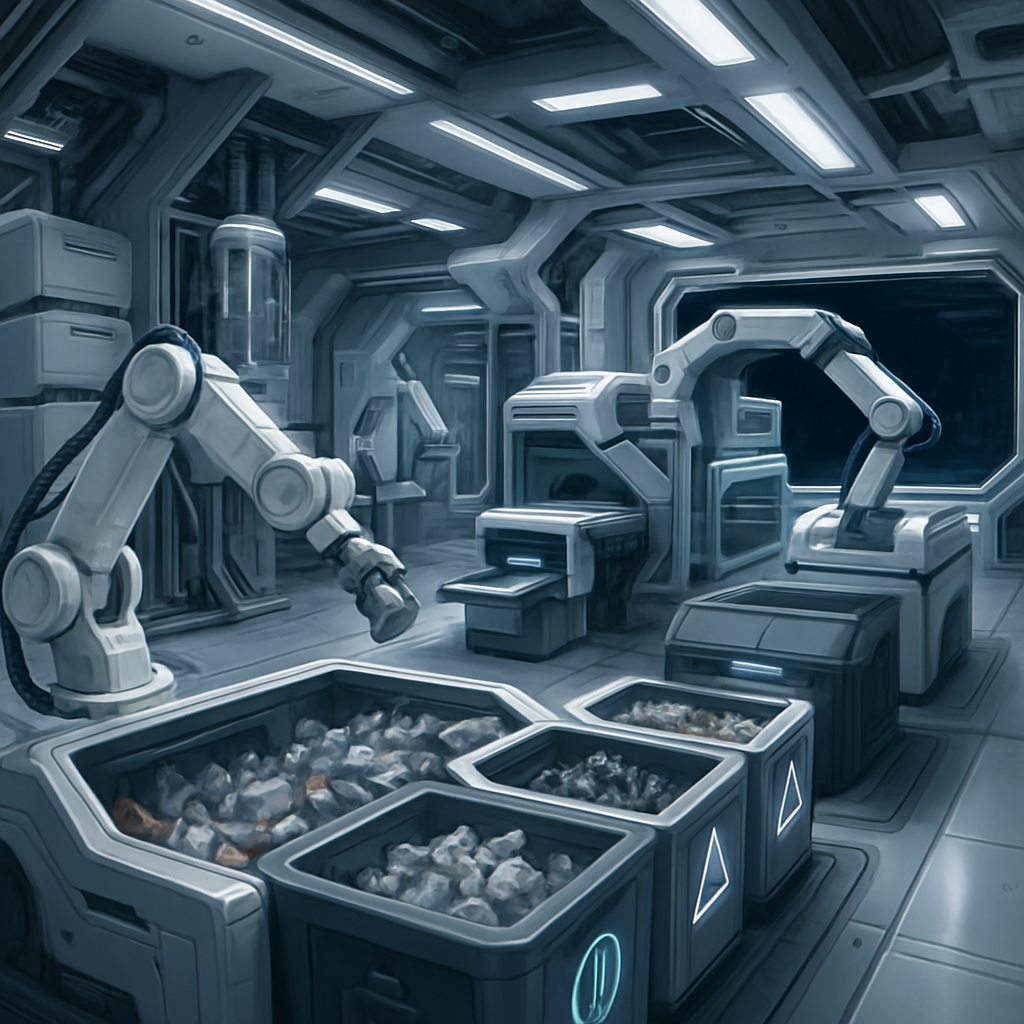 우주에서의 재활용: 폐기물 관리 기술 내용과 관련된 이미지