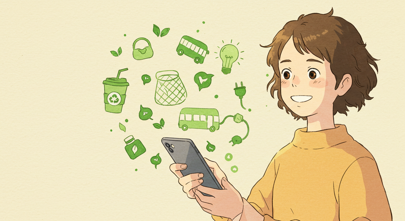 탄소중립포인트제 신청을 상징하는 일러스트