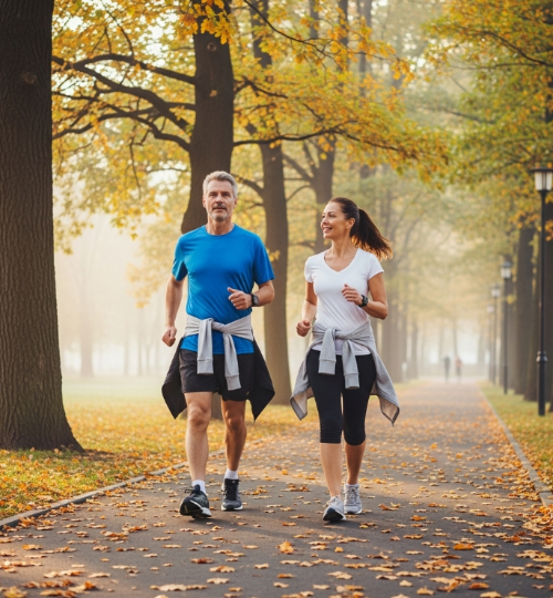 중년건강 유산소운동을 하는 사람