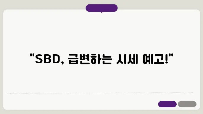 스팀달러 코인 시세 전망, SBD 유의종목 주의