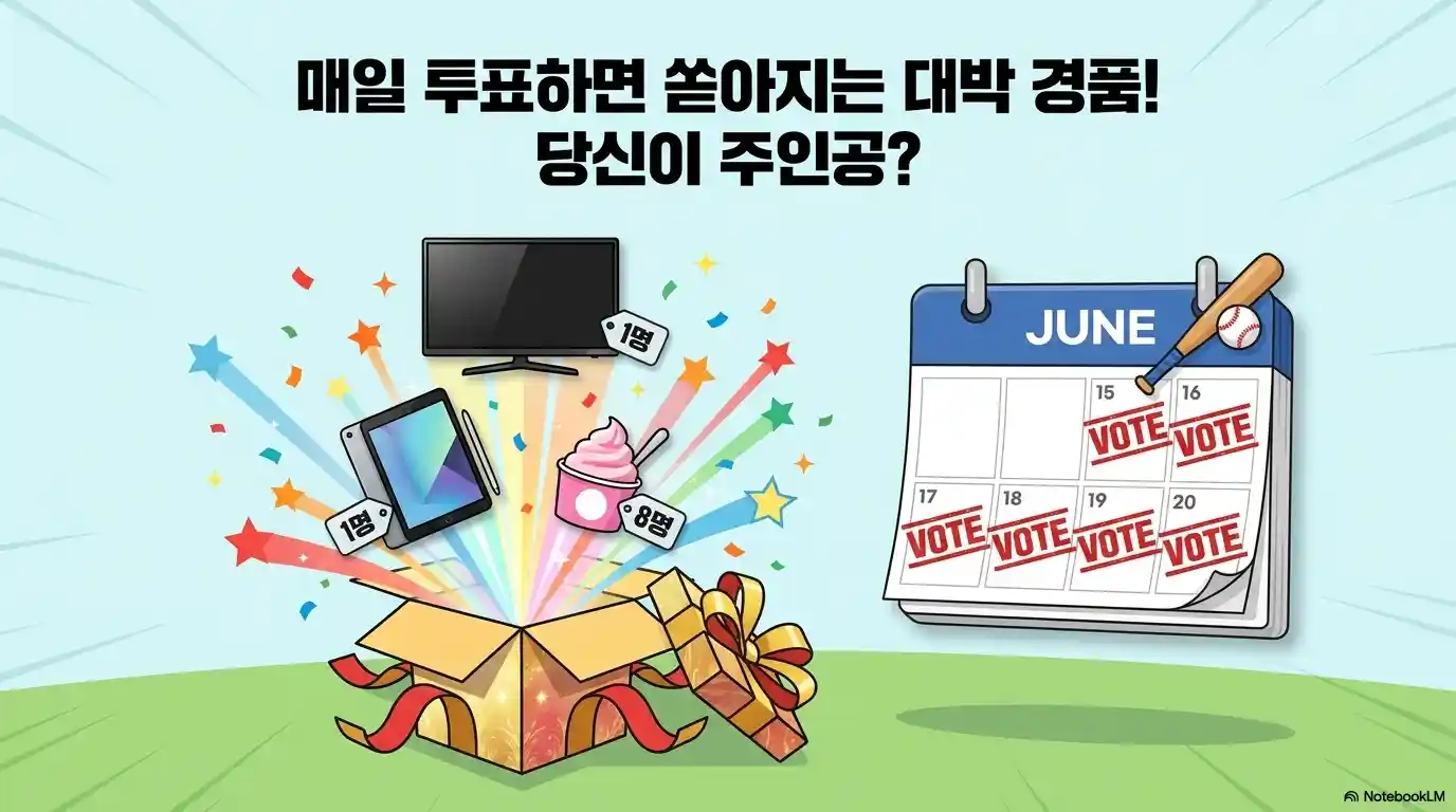 2026 KBO 올스타전 매일 투표 참여 경품 이벤트 TV 태블릿 아이스크림 추첨