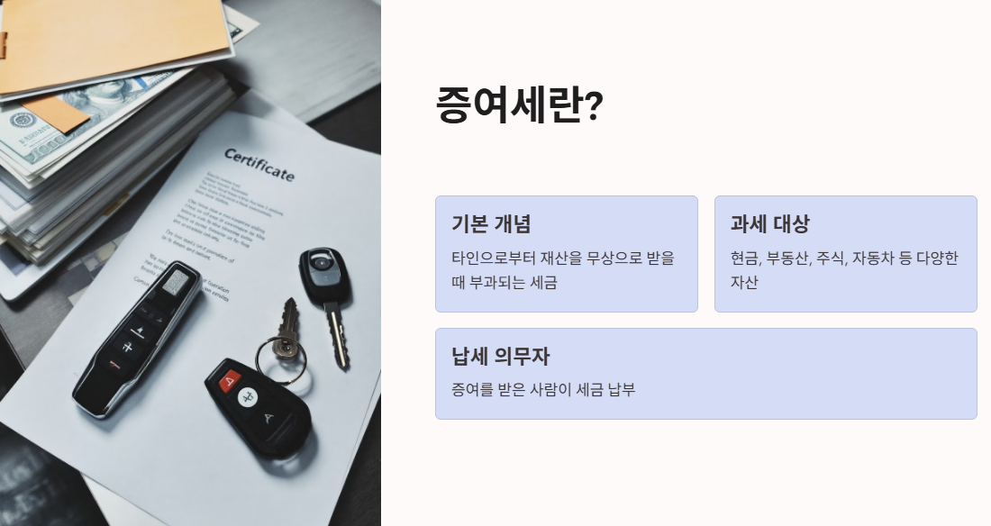 증여세란? 개념과 기본 원칙