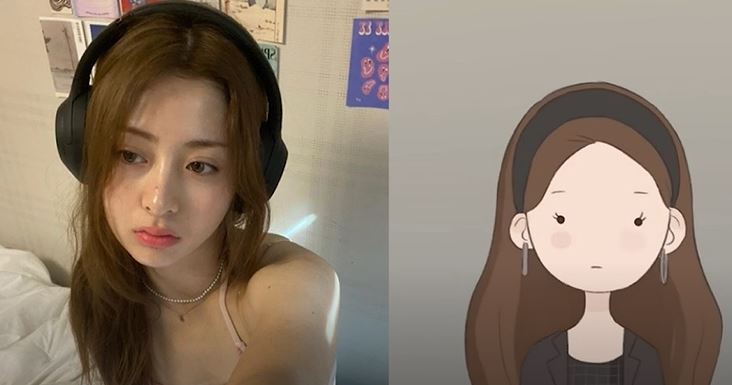 허윤진 캐리커쳐