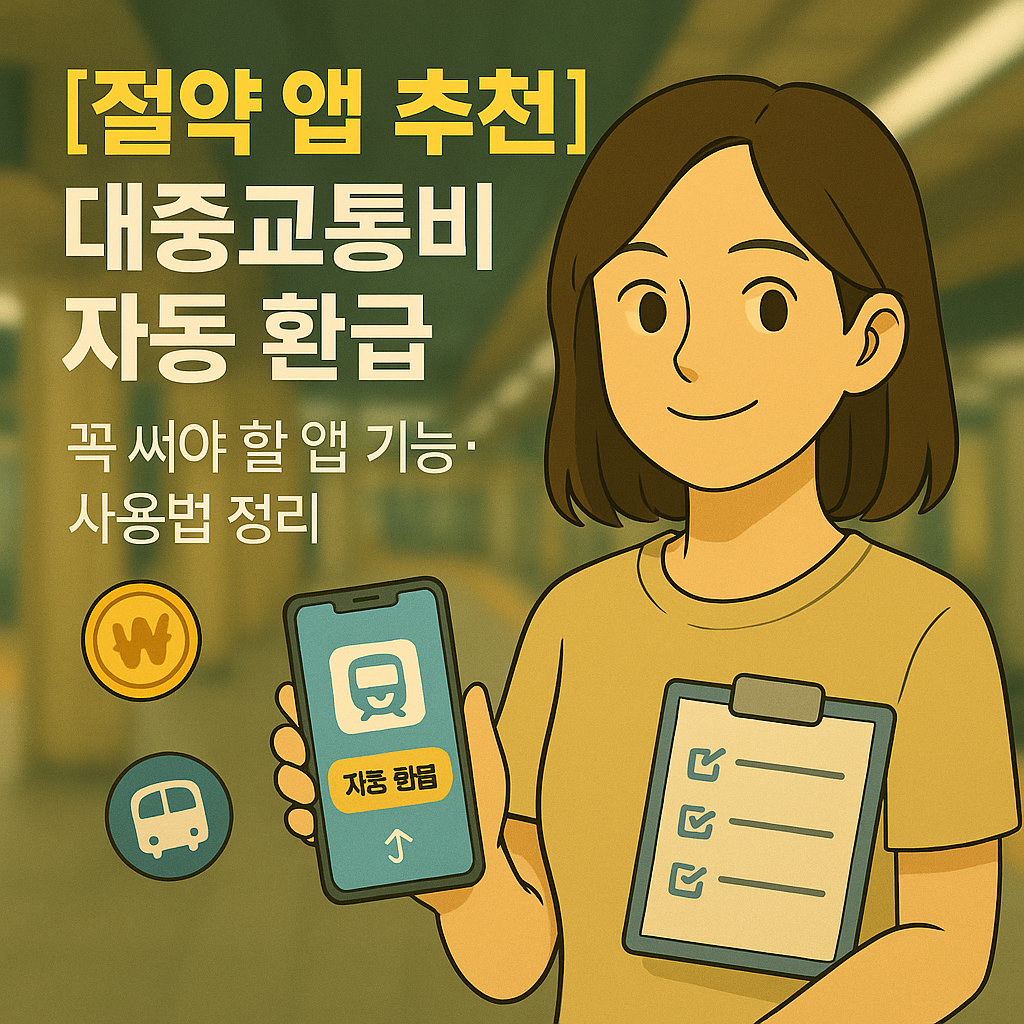 [절약 앱 추천] 대중교통비 자동 환급 ｜ 꼭 써야 할 앱 기능&middot;사용법 정리