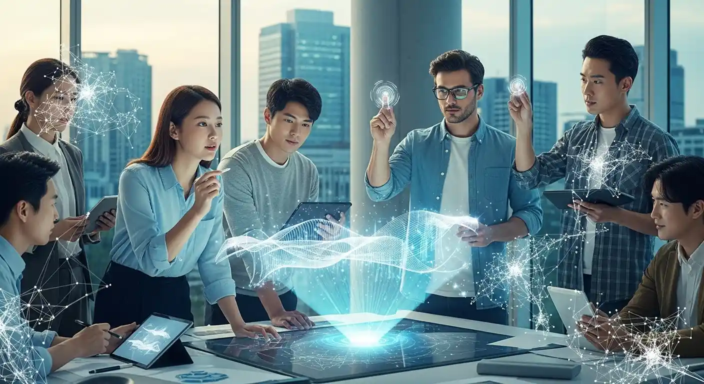 <img src="ai_designer_collaboration.webp" alt="AI와 디자이너가 협업하여 창조의 순간을 함께 만들어가는 장면을 표현한 이미지 입니다">