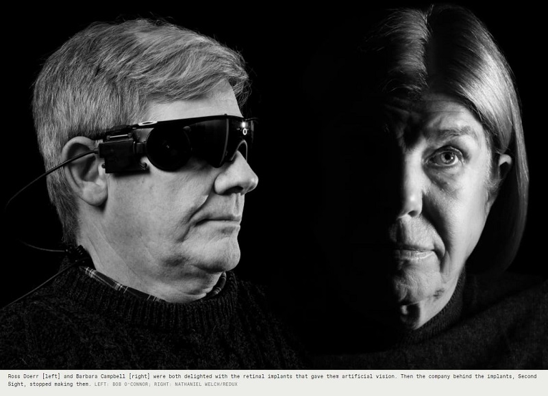 망막 이식시스템 시술자의 절망 그리고 개발회사의 파산 VIDEO: THEIR BIONIC EYES ARE NOW OBSOLETE AND UNSUPPORTED