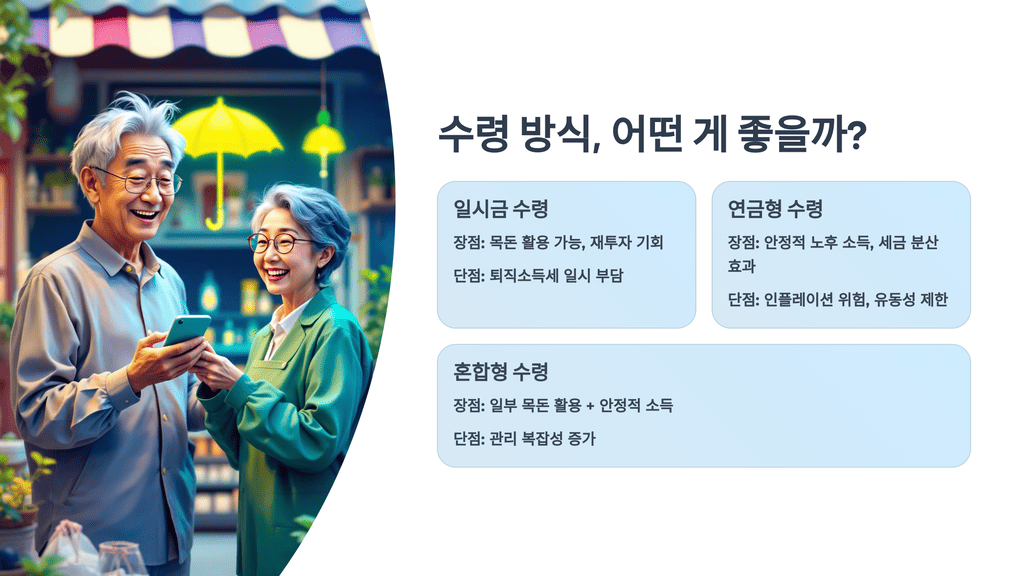수령 방식, 어떤 게 좋을까?