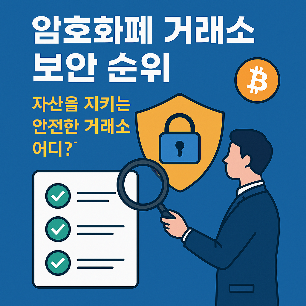 암호화폐 거래소 보안 순위 시각 분석 일러스트