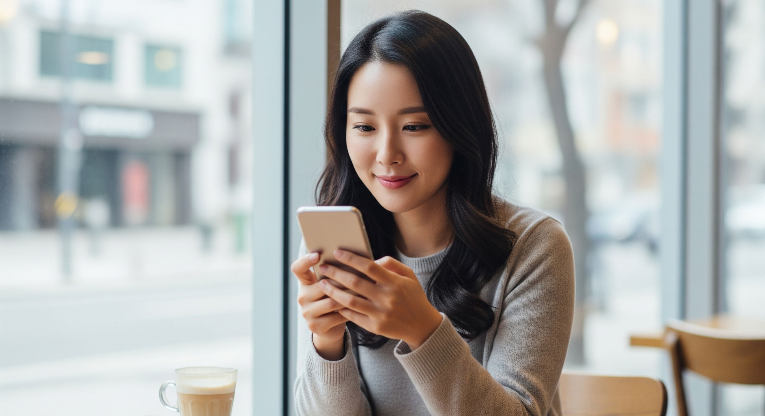 모바일로-상생페이백-신청하는-여성