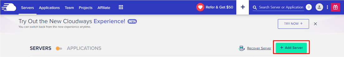 Cloudways 개설방법에 대한 사진