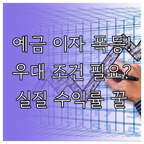 우대 조건 없이 실질 수익률 높이는 ..