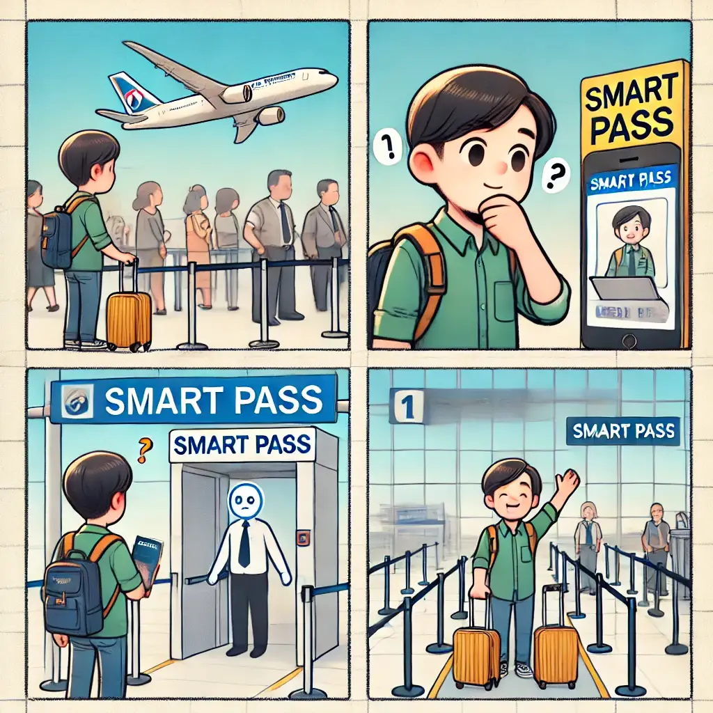 스마트패스 이용방법 4컷 만화