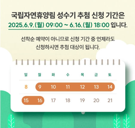 름 성수기 국립자연휴양림 예약 꿀팁!