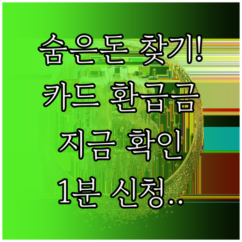 잊고 있던 카드 환급금 조회하기 계산..