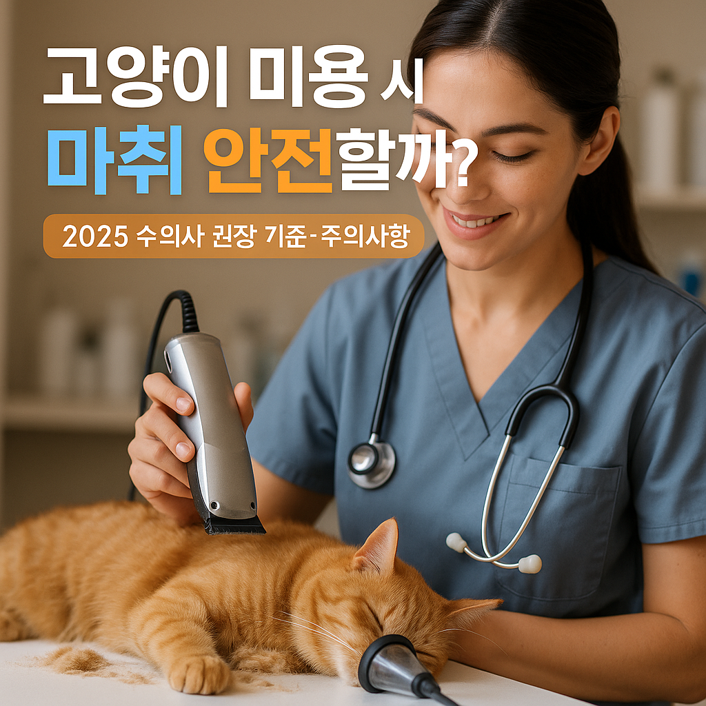 고양이 미용 시 마취 안전할까 | 2025 수의사 권장 기준·주의사항 총정리