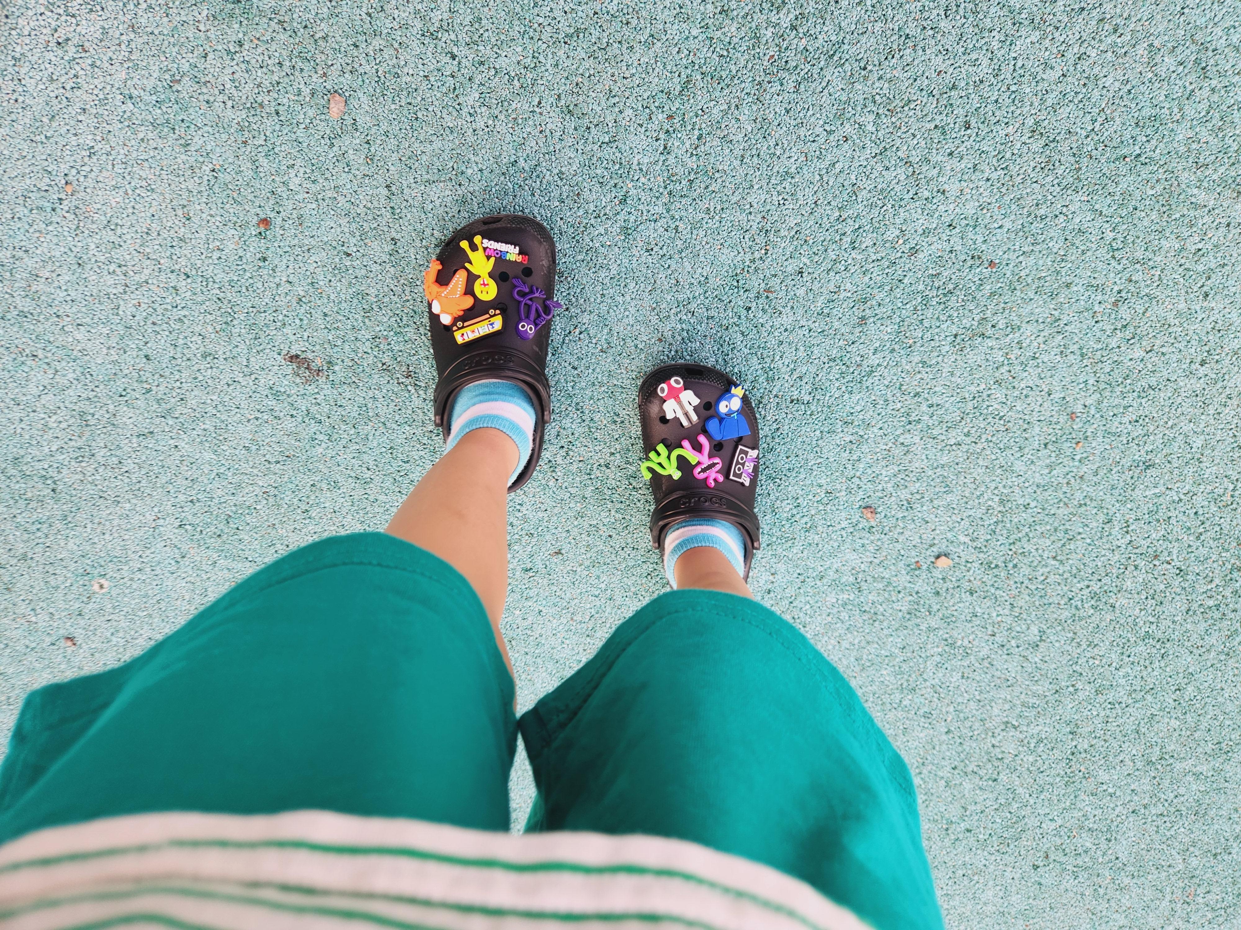 크록스 지비츠 파츠 세트 스마일 데이지 플라워 레인보우 프렌즈