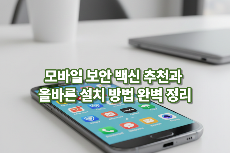 모바일 보안 백신 추천 및 설치 방법
