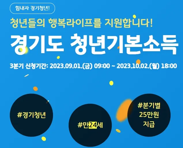 경기도 청년기본소득 신청방법
