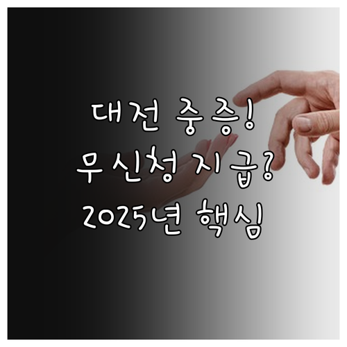복지 사각지대 해소! 2025년 대전..