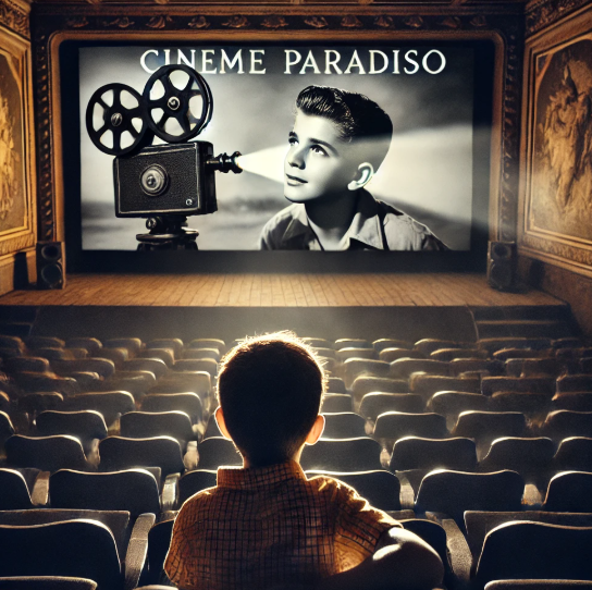 영화 시네마천국 관련 AI이미지 첨부